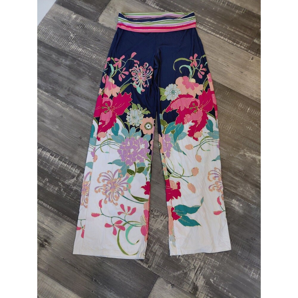 Trina Turk Royal Botanical Pants Size Small